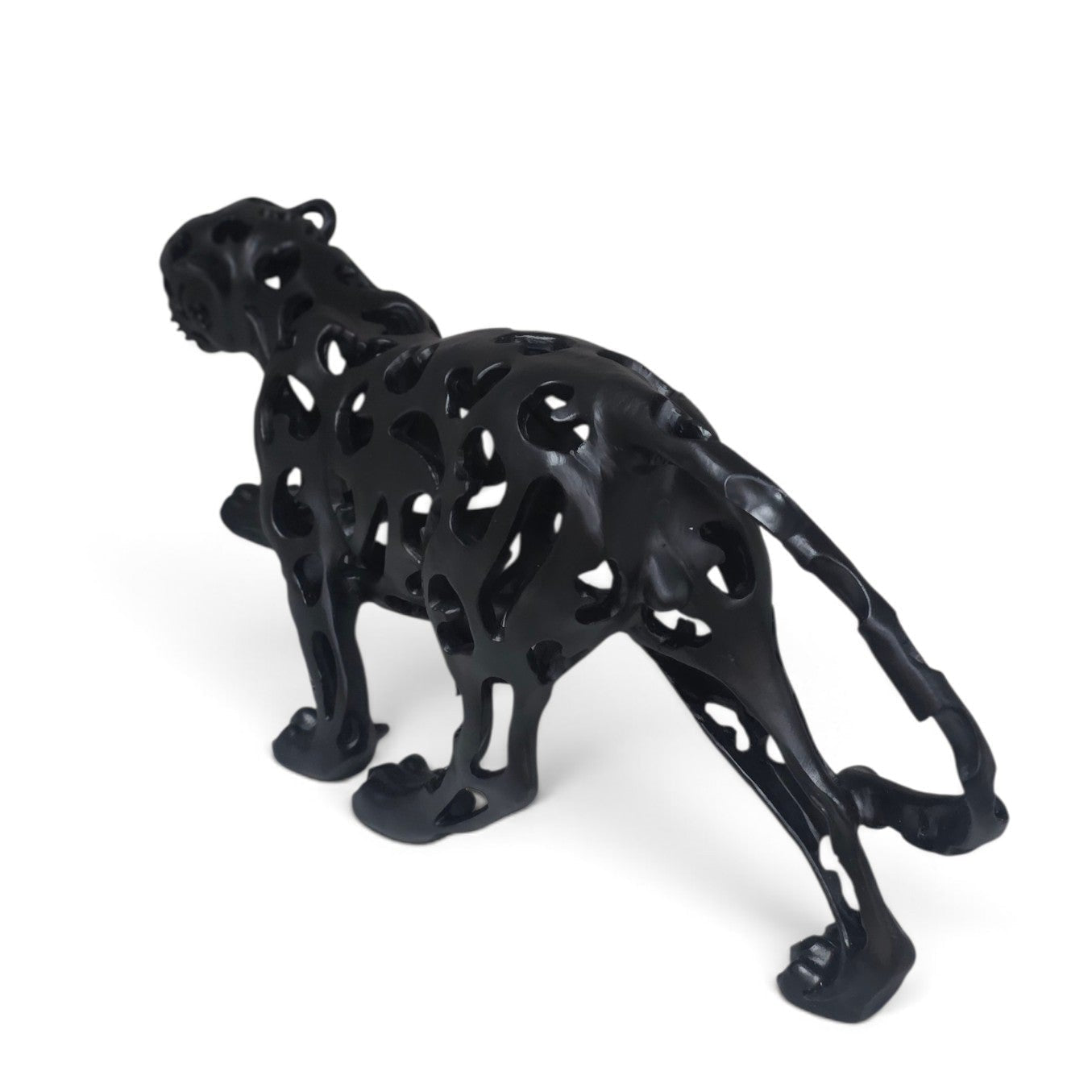 Black leopard sculpture