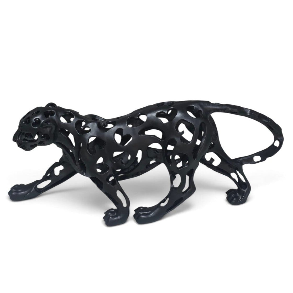 Black leopard sculpture