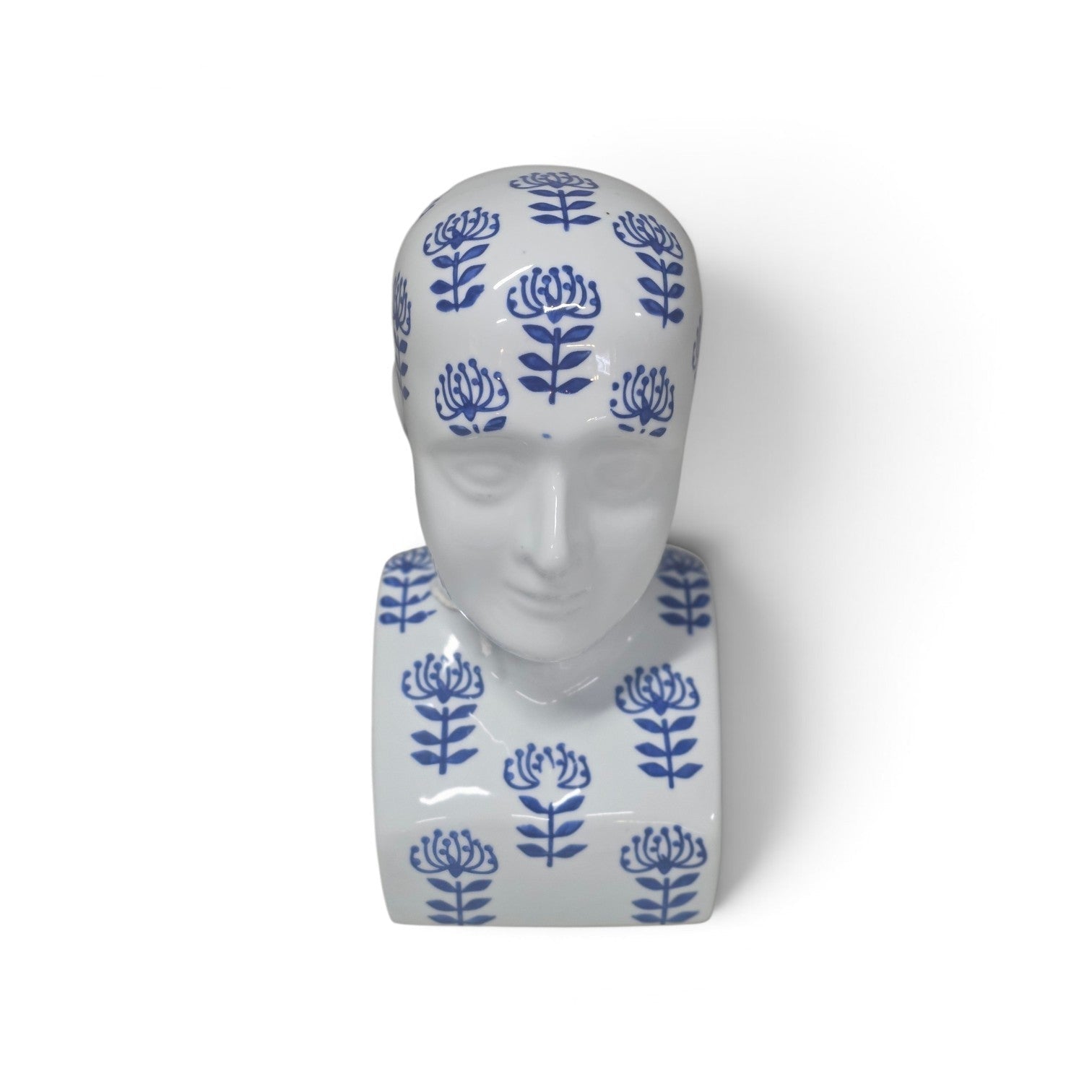 Botanist ceramic head sculpture