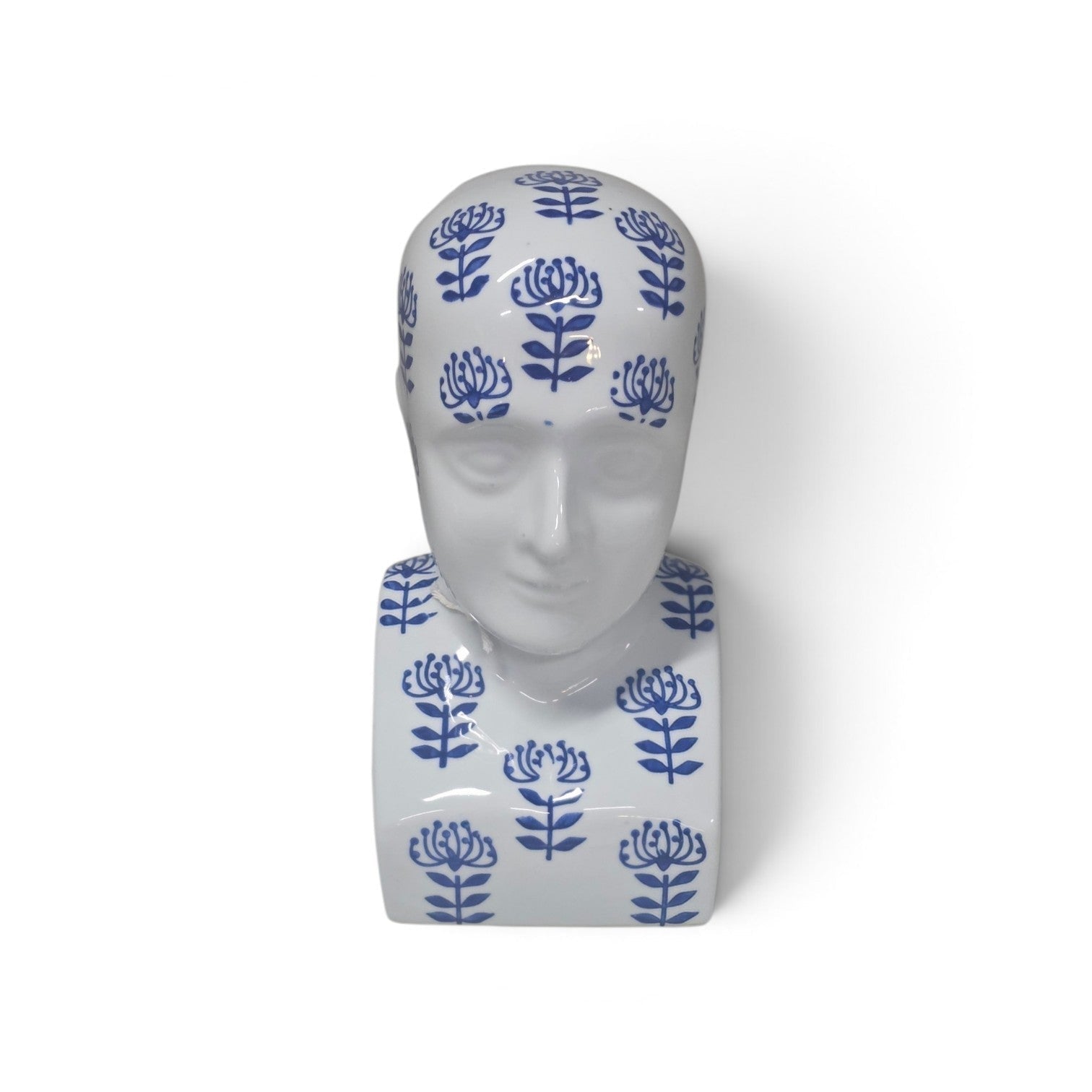 Botanist ceramic head sculpture