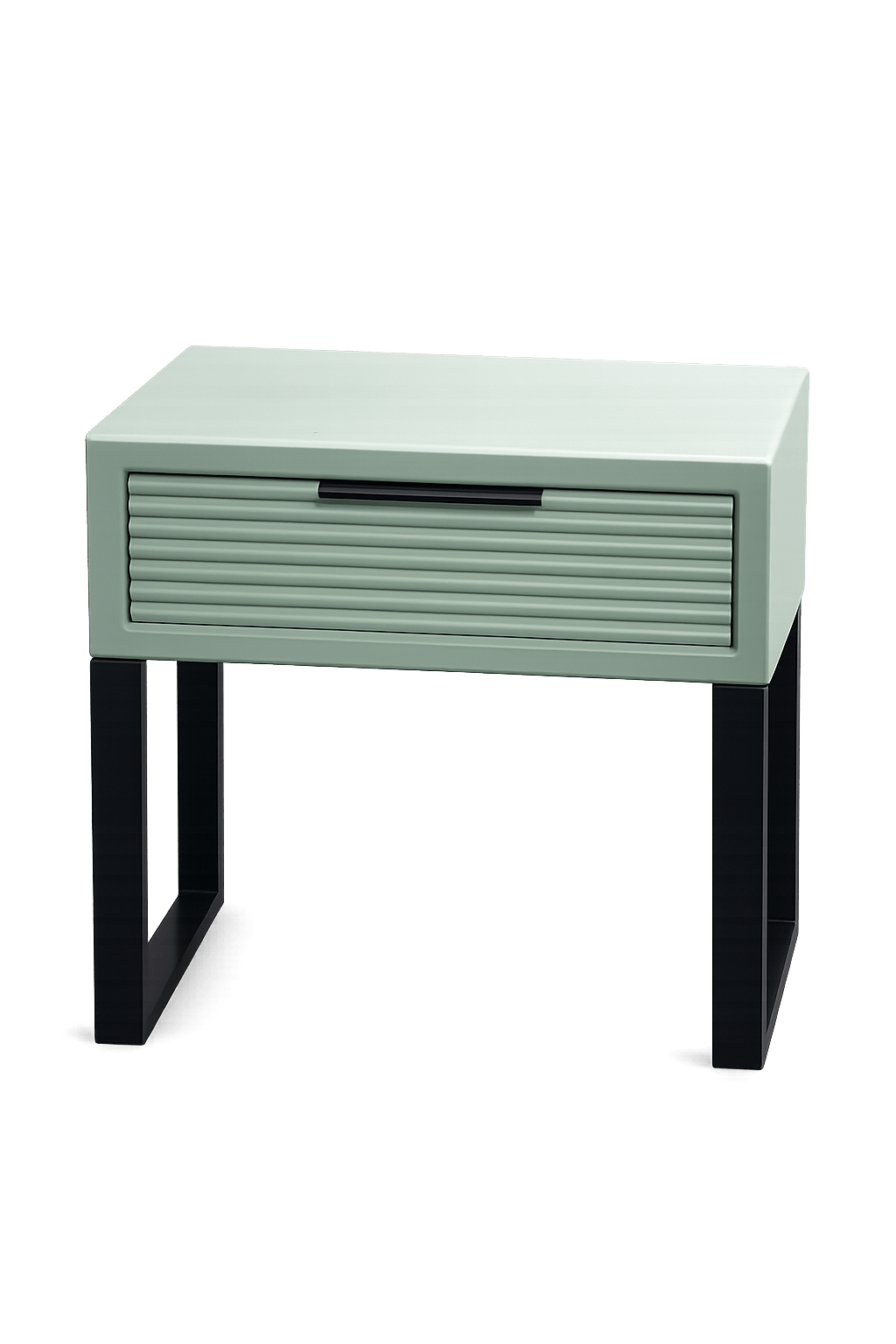 Fluted one drawer pedestal