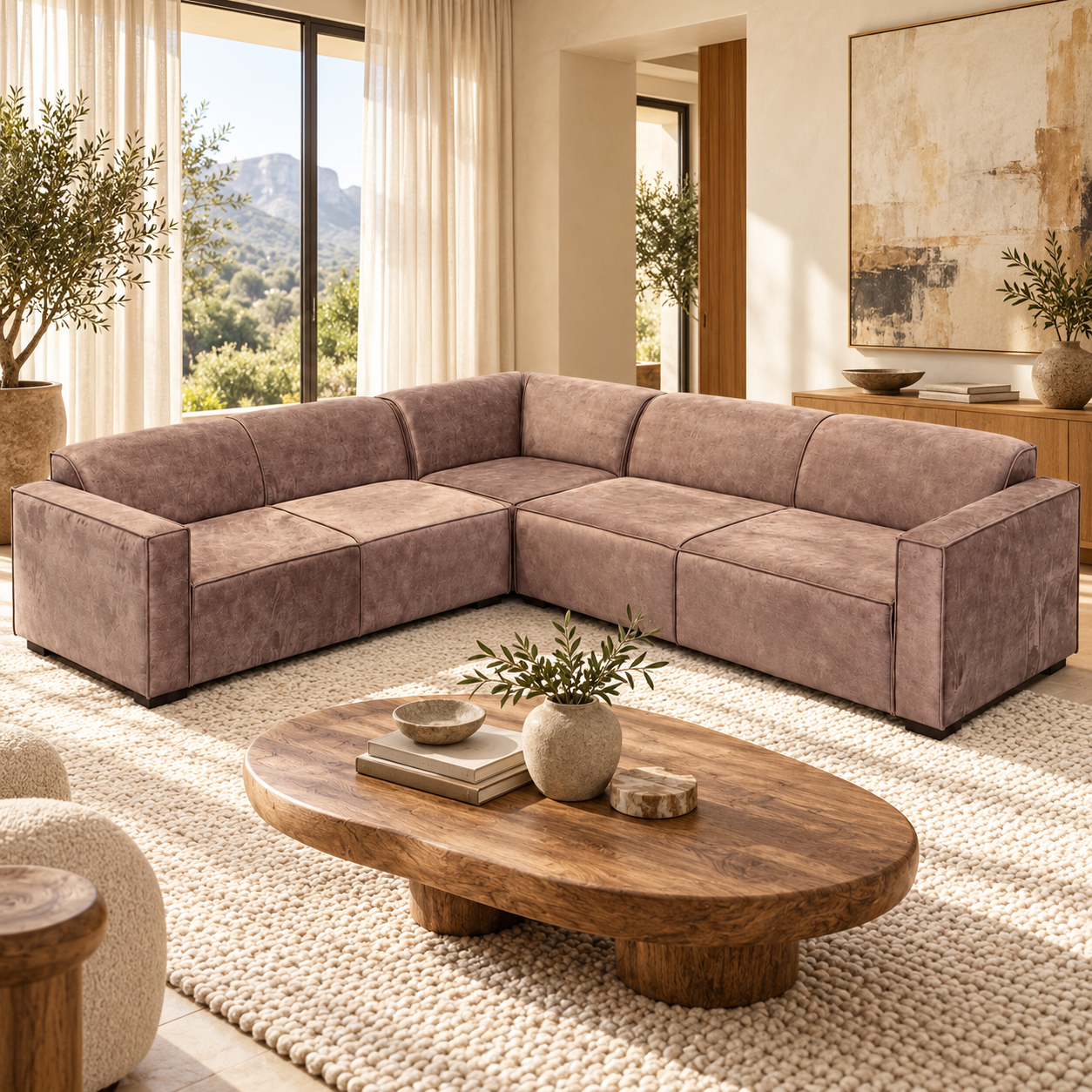 Komorebi custom modular couch premium upholstery