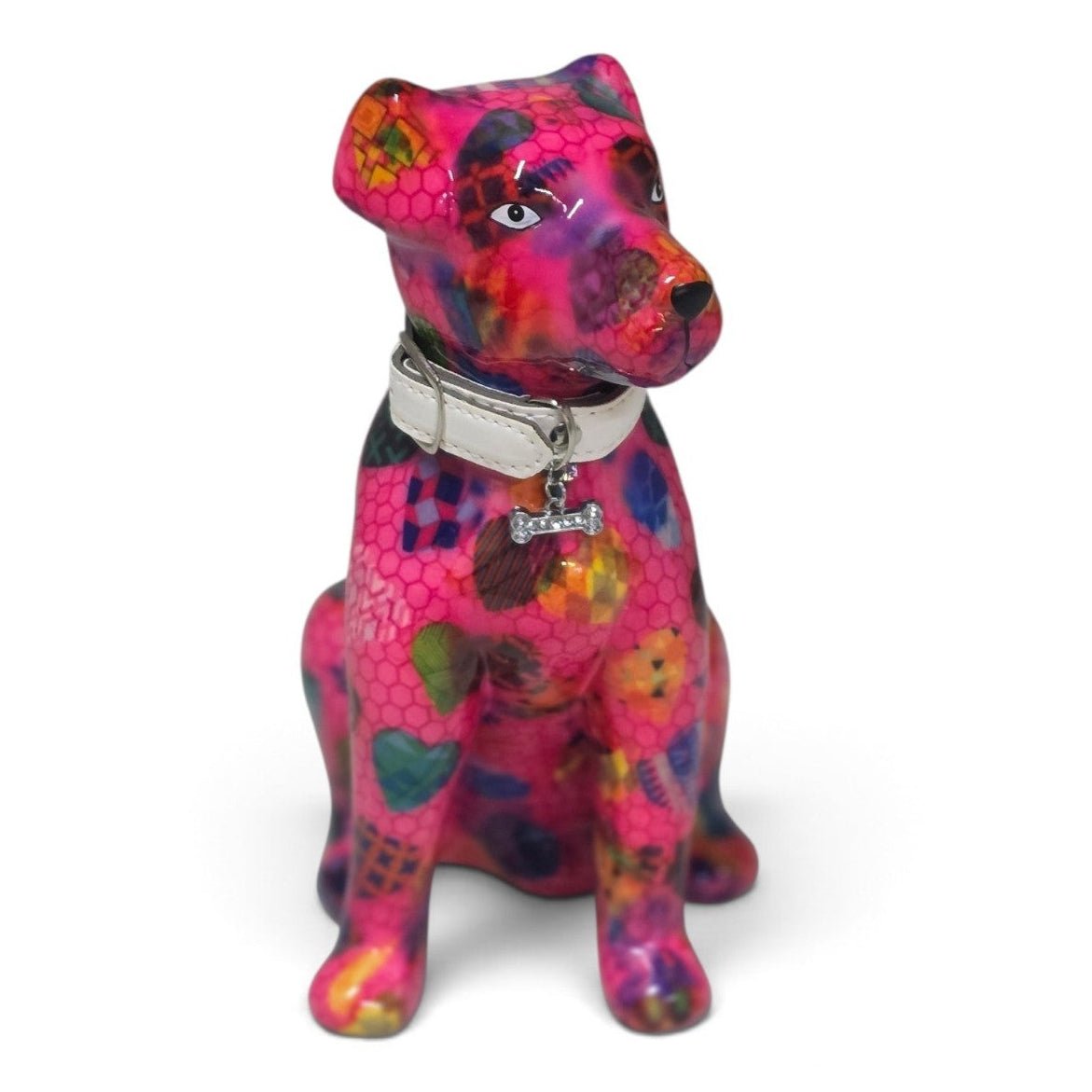 Pomme Pidou playful mylo dog ceramic money box pink