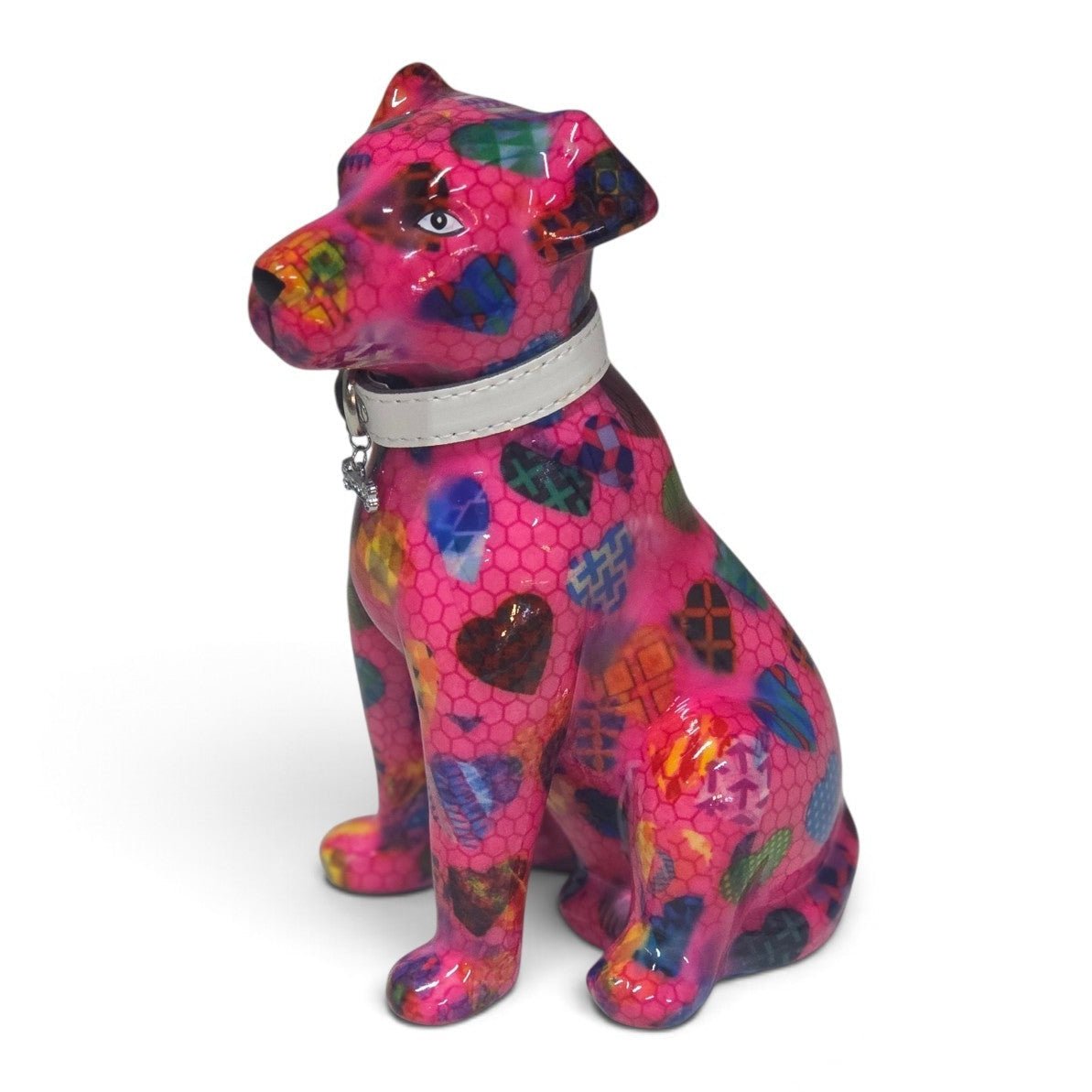 Pomme Pidou playful mylo dog ceramic money box pink