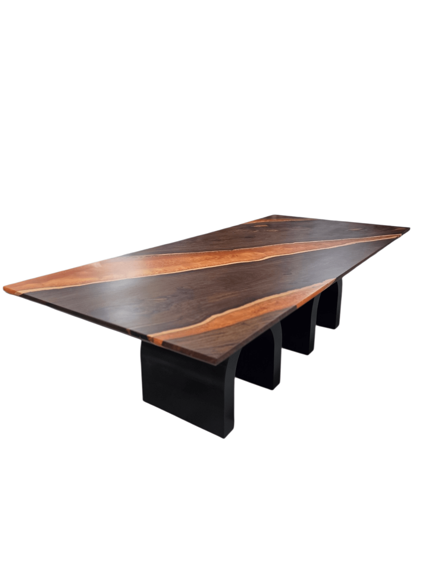 Solstice arched leadwood dining table